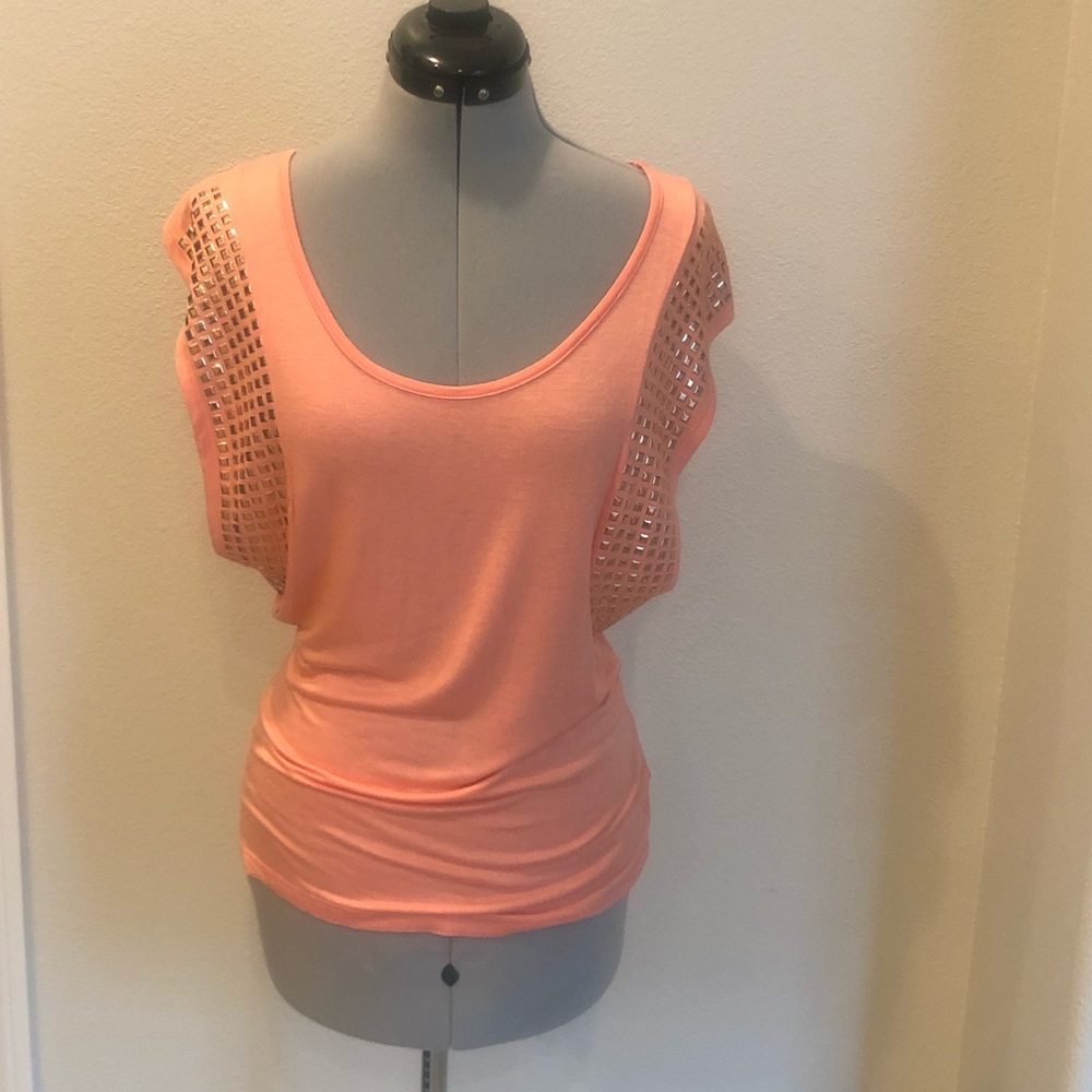 Peach  blouse with studs